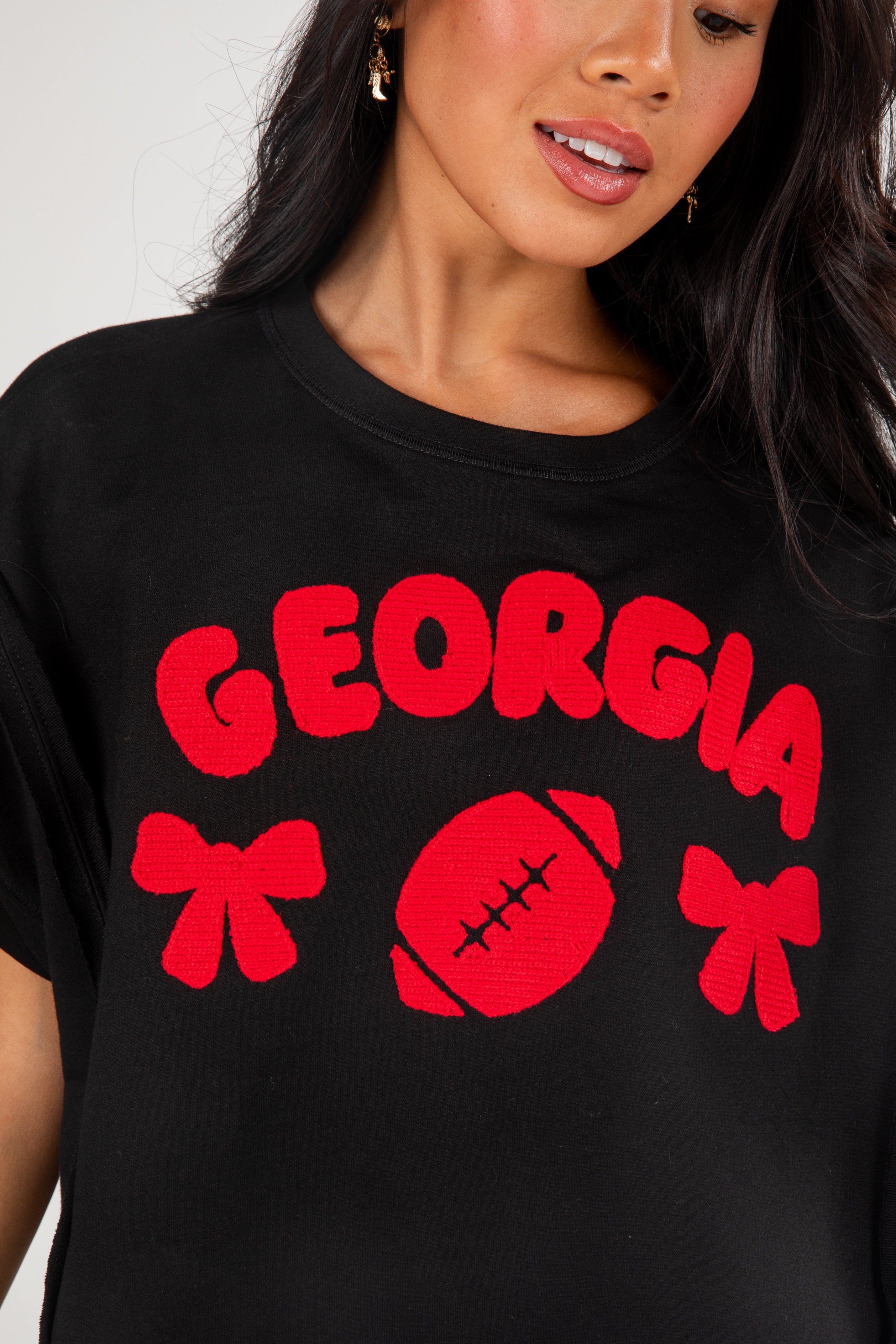 Black t-shirt with red &