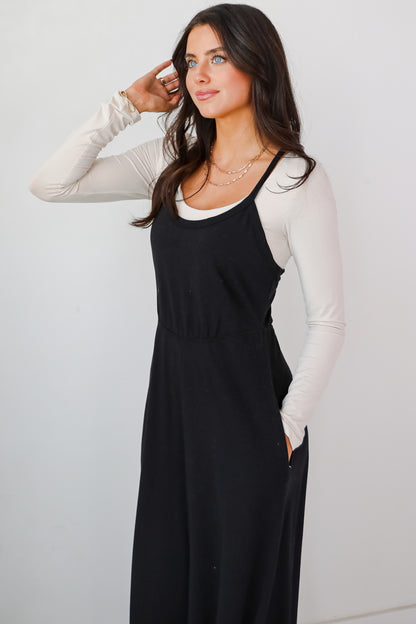 Irresistible Feelings Black Wide Leg Jumpsuit