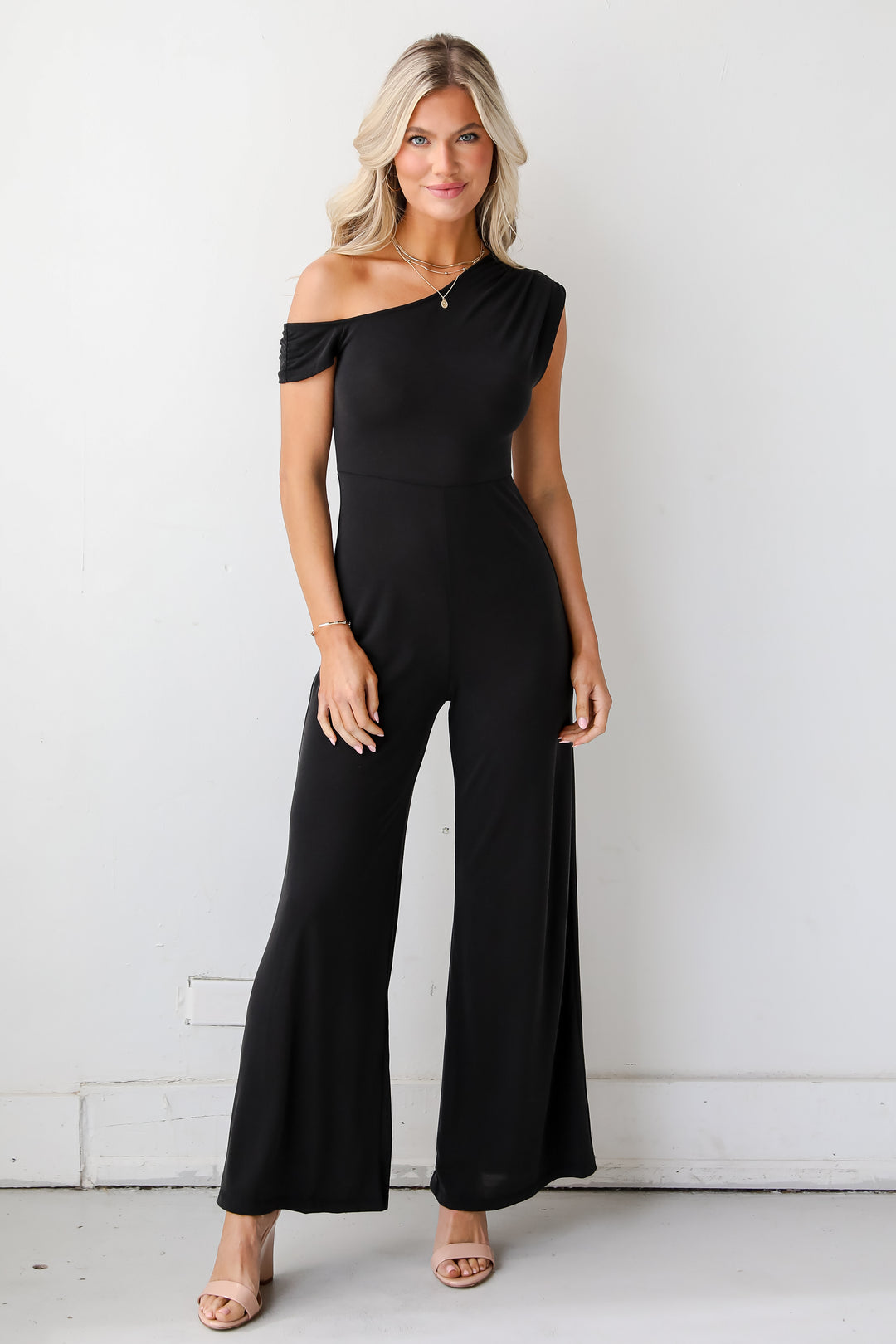 Authentically Yours Black Jumpsuit asymmetrical Black Jumpsuit