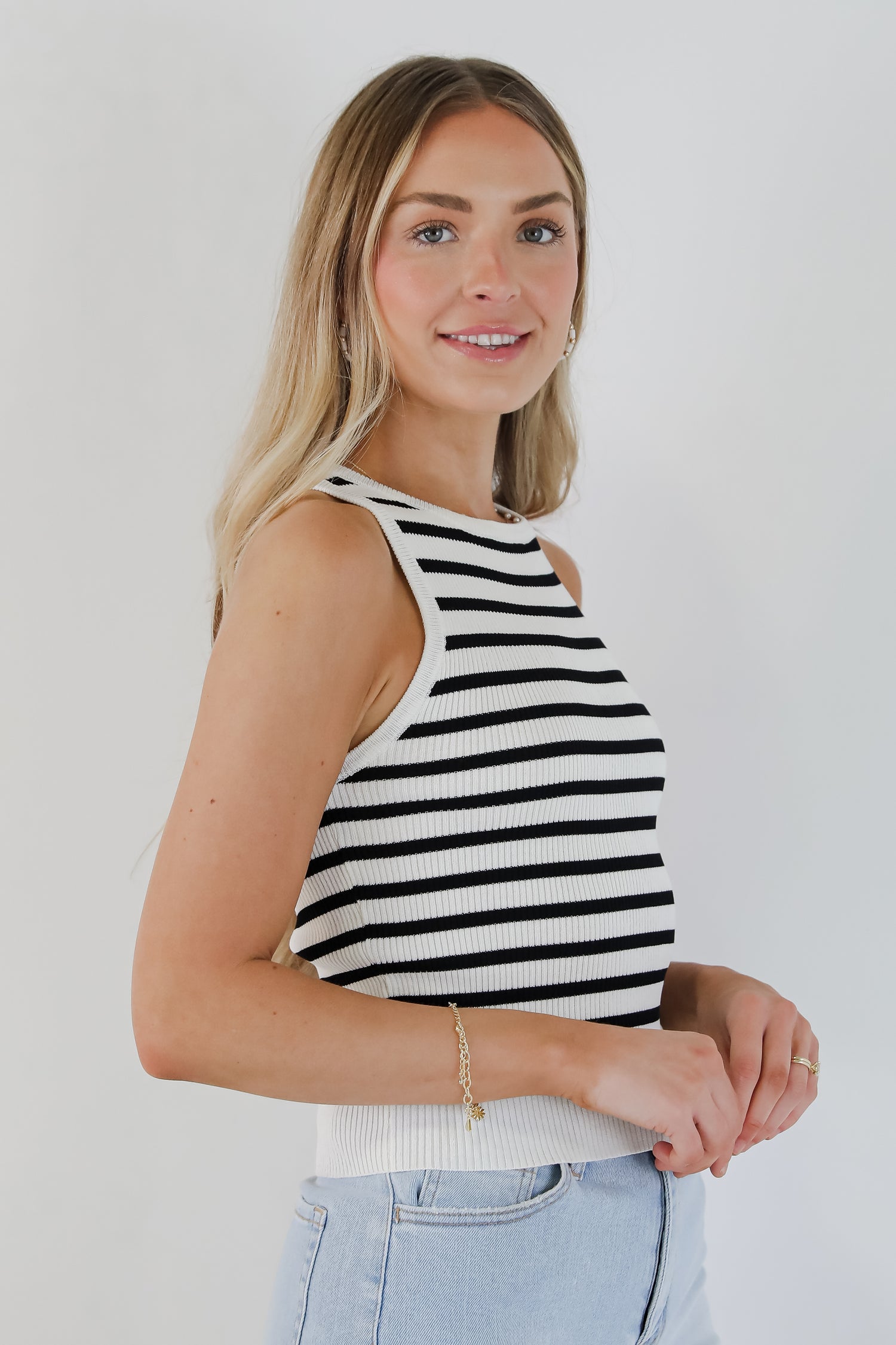 Jenna Striped Knit Tank