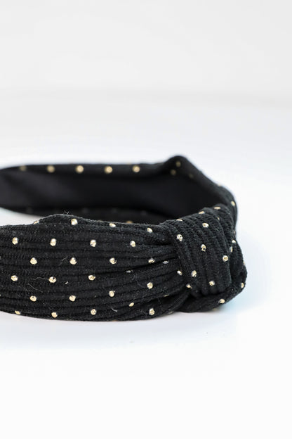 Ideal Sweetness Black Knotted Headband