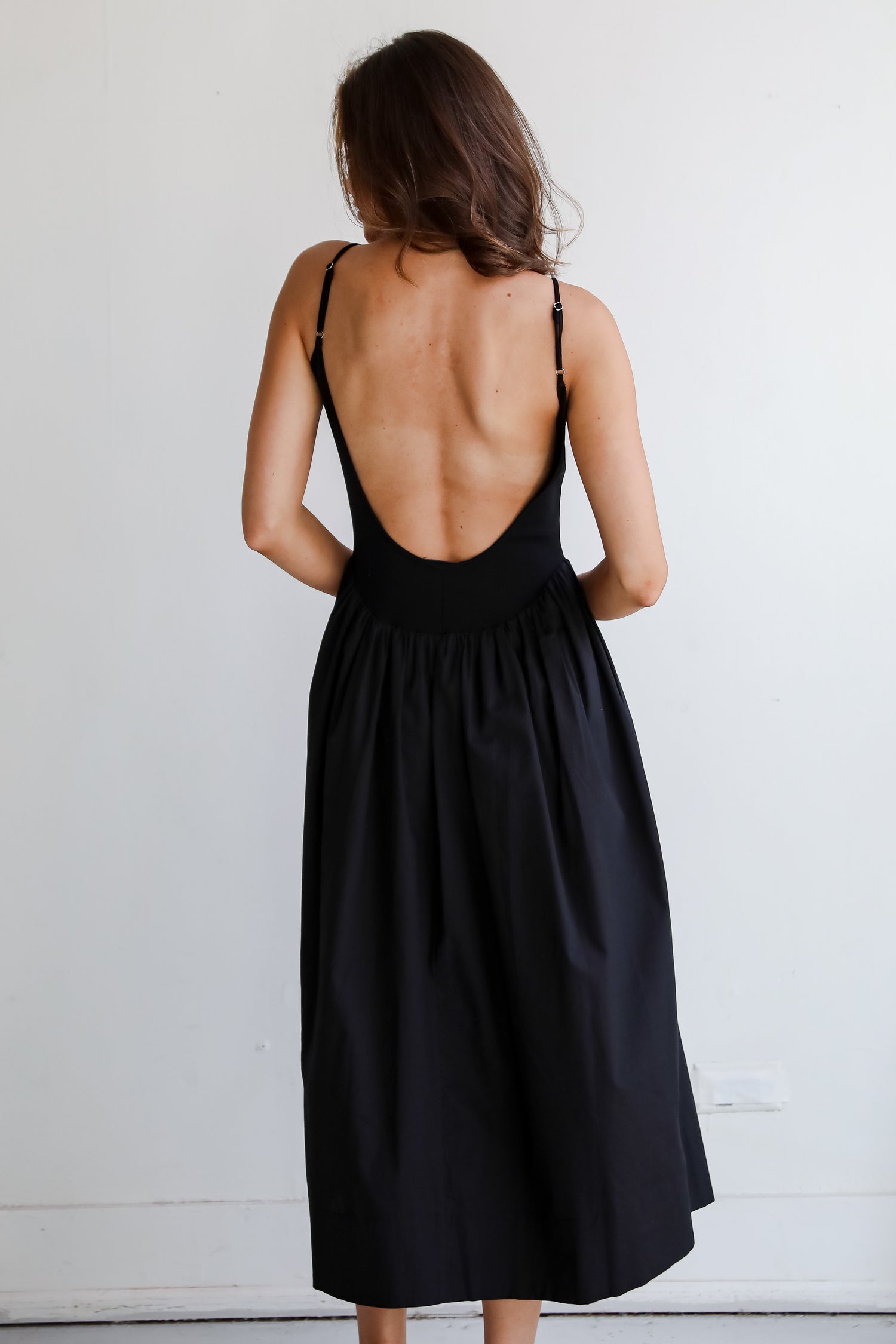 Black Contrast Maxi Dress