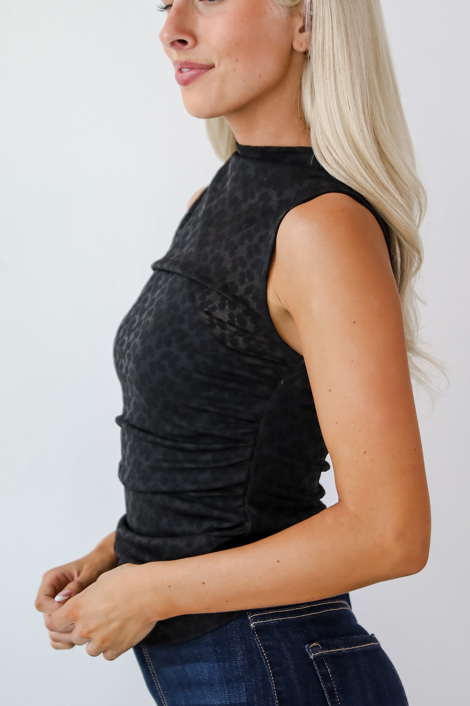 Elegant Success Black Leopard Mesh Tank