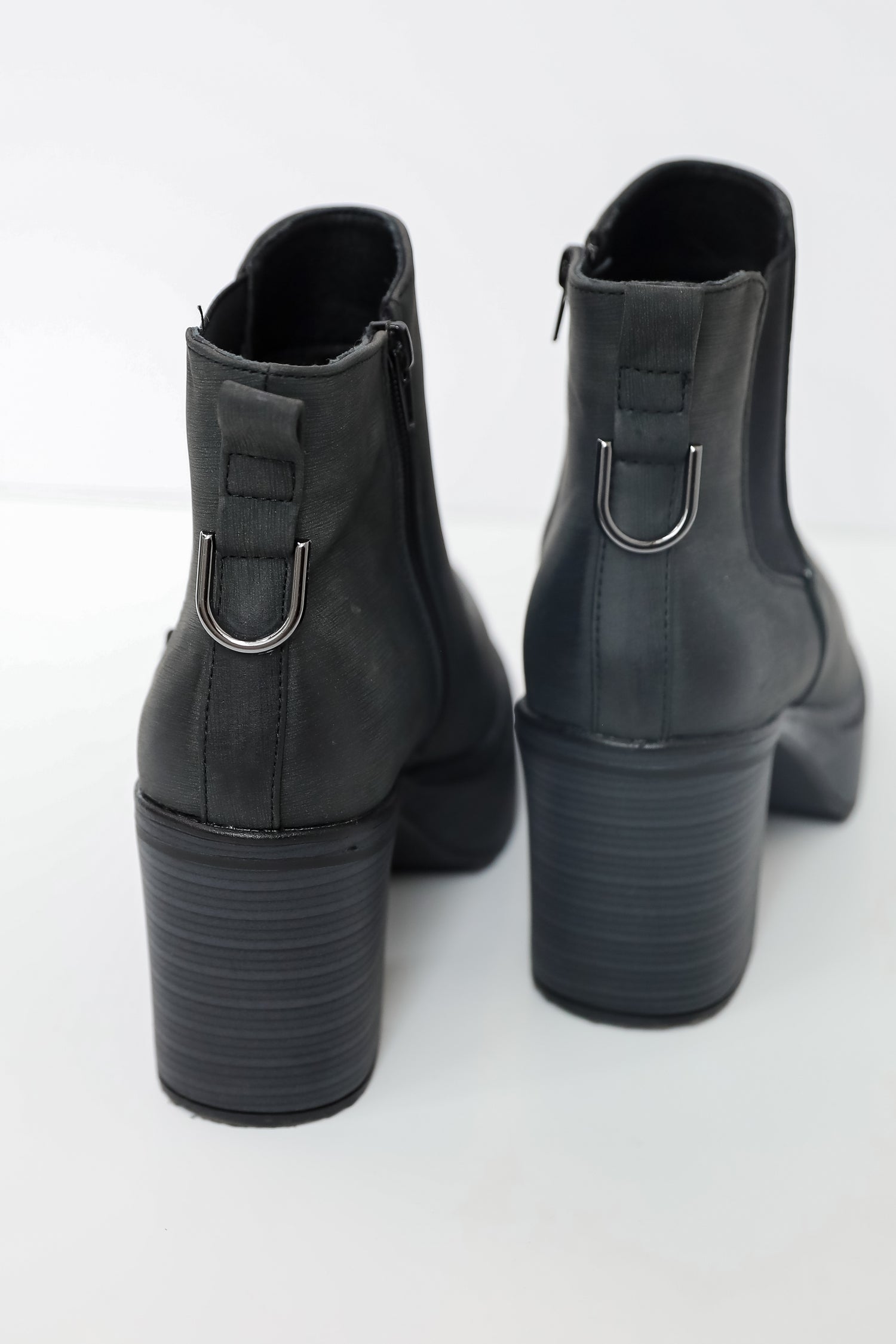 Now Is The Time Black Platform Booties