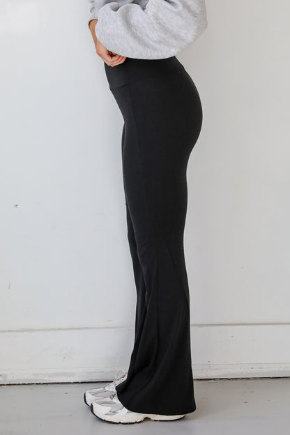 Lounge Look Ribbed Flare Pants