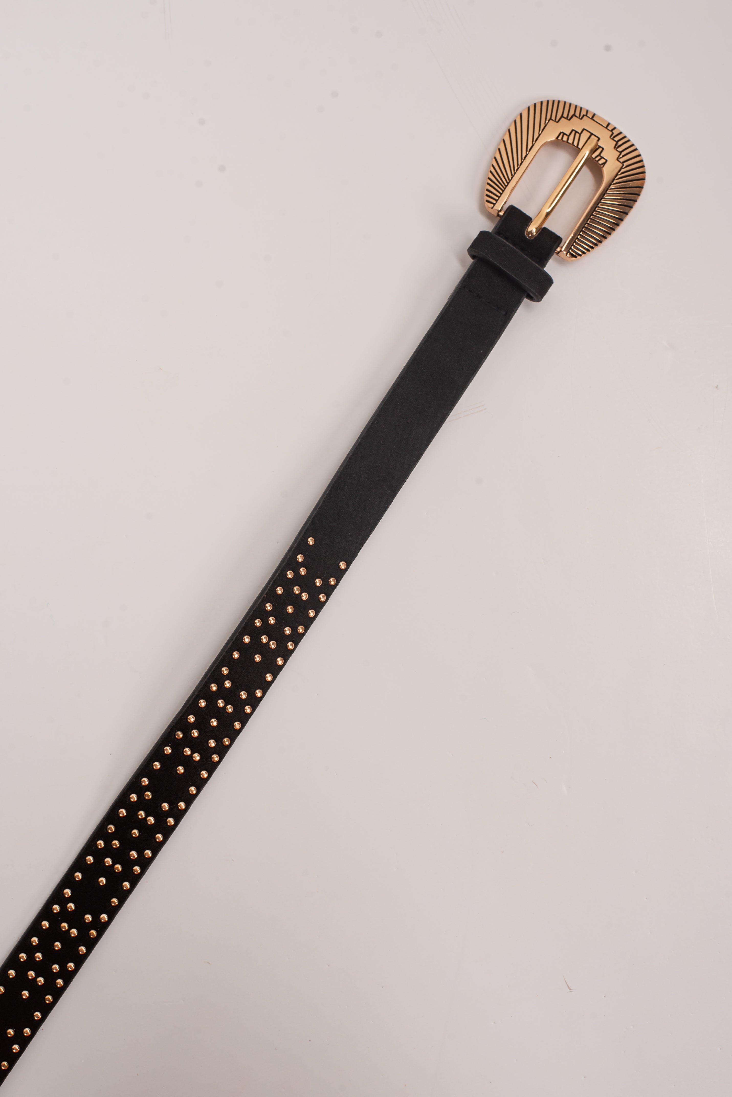 Everywhere With Me Black Studded Belt