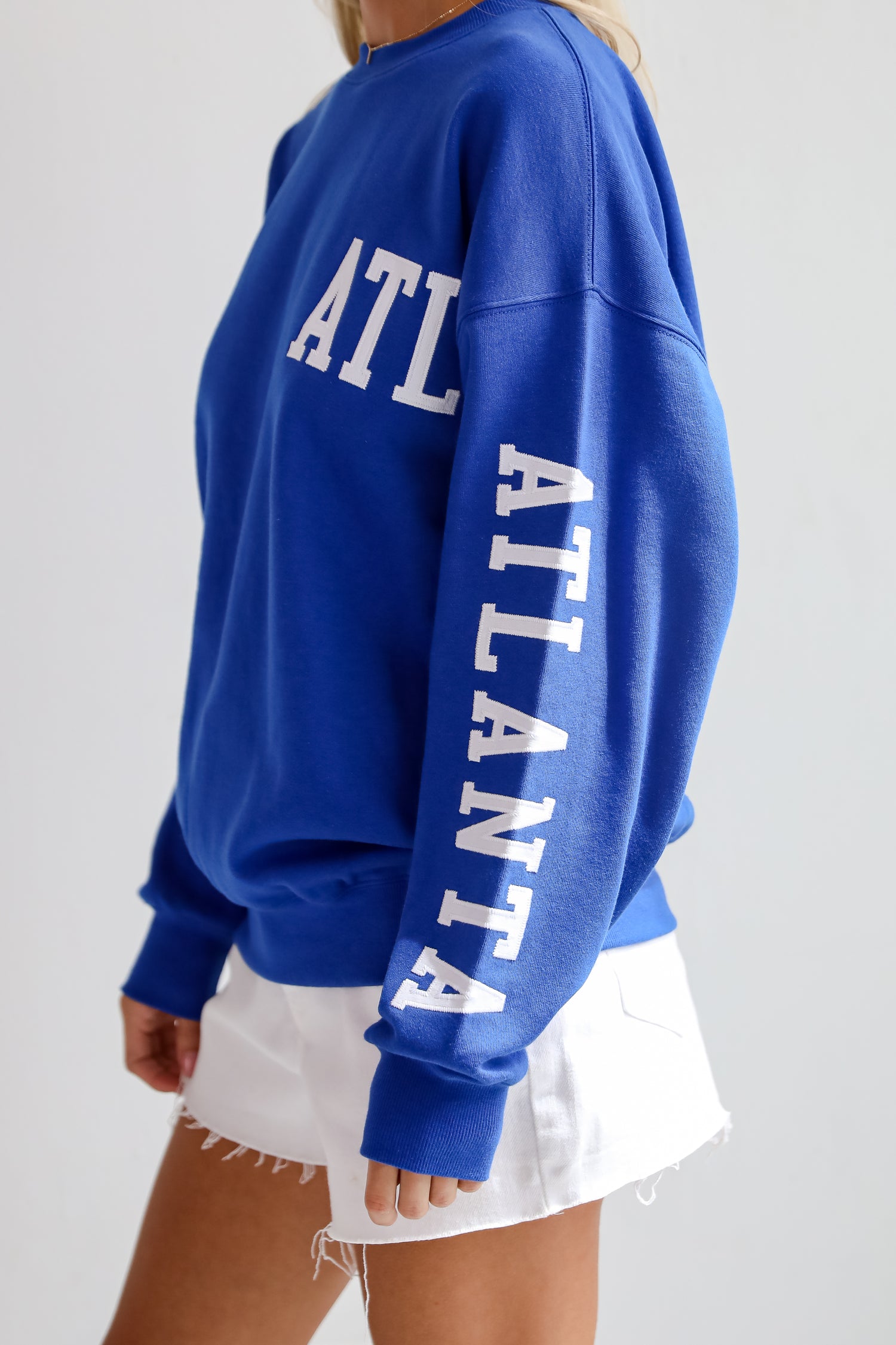 Royal Blue ATL Embroidered Sweatshirt