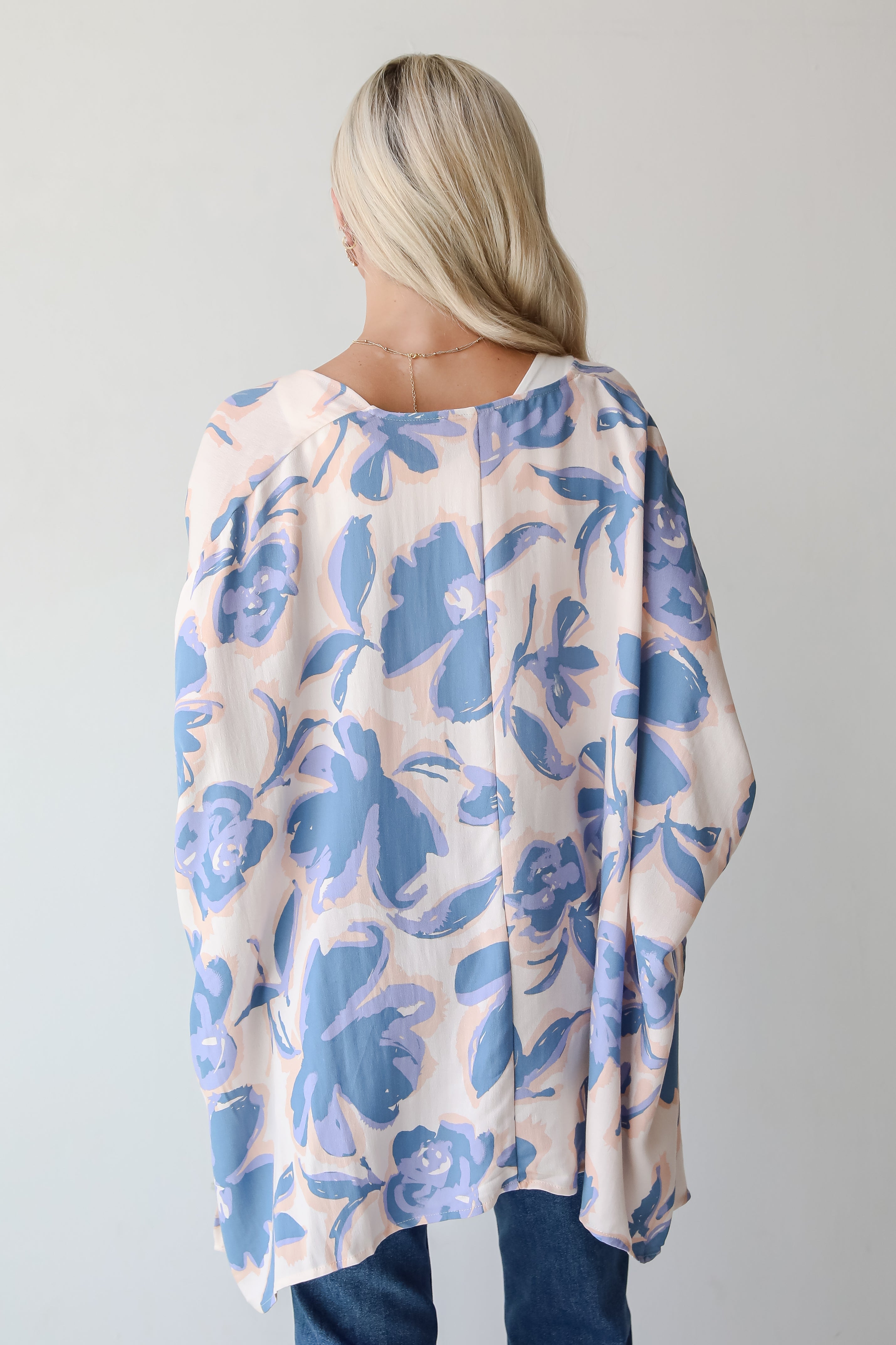 Season Of Blooms Blush Floral Kimono