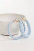 Light Blue Denim Hoop Earrings