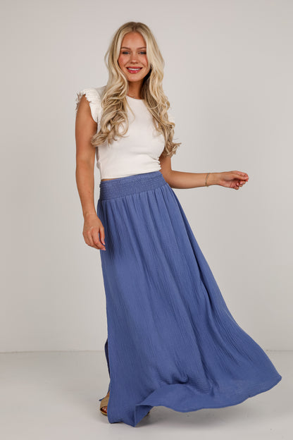 Exceptionally Styled Linen Maxi Skirt
