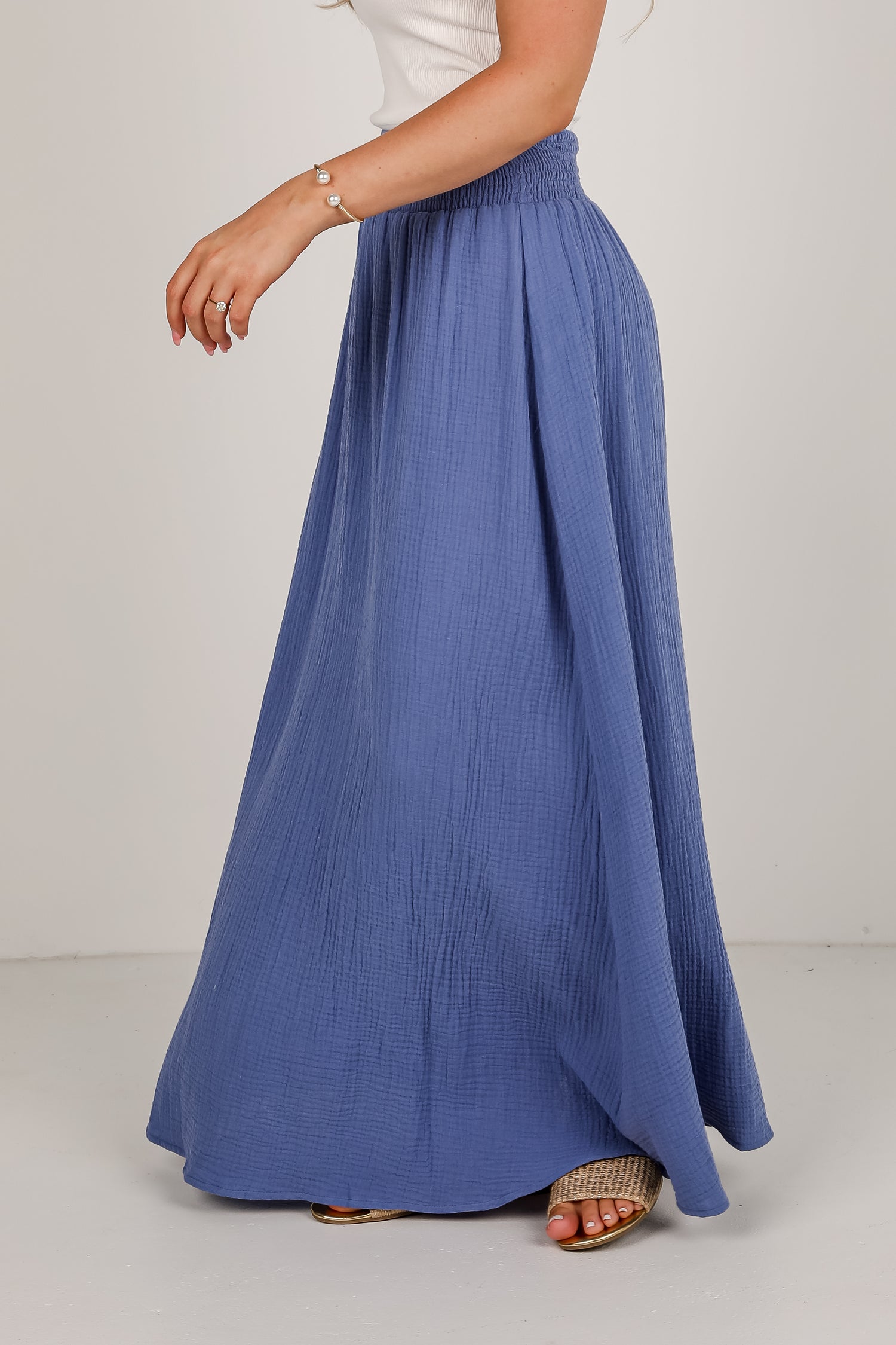 Exceptionally Styled Linen Maxi Skirt