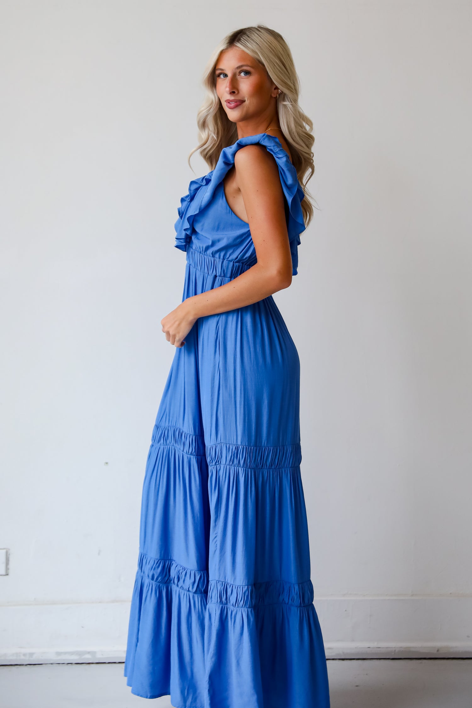 Gorgeous Occasion Blue Maxi Dress