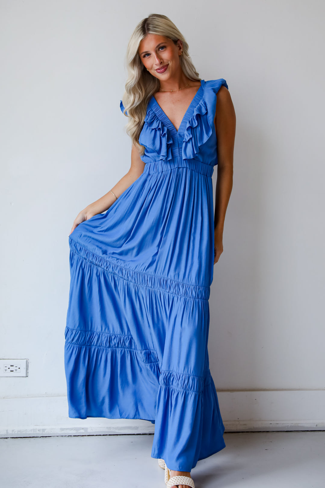 Gorgeous Occasion Blue Maxi Dress