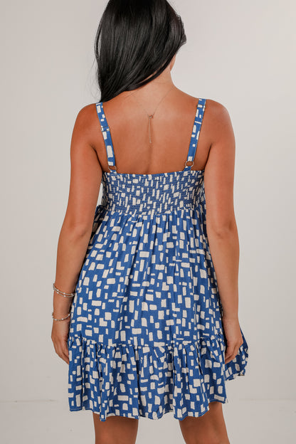 Tell Your Story Blue Mini Dress