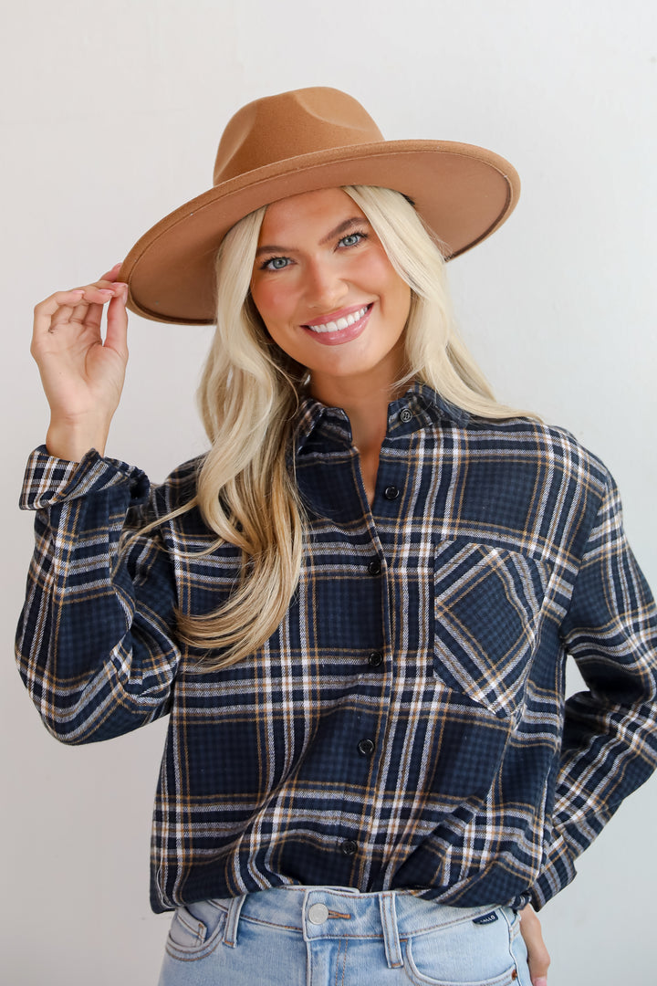 Seasonal Concept Blue Plaid Flannel