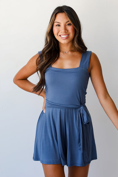 Lovely Simplicity Navy Romper