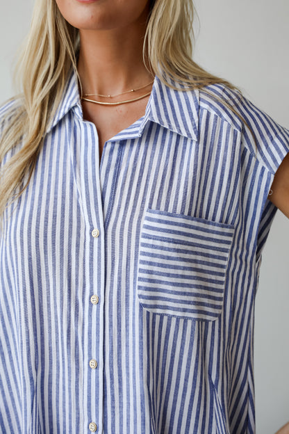 Summer Design Denim Striped Mini Dress