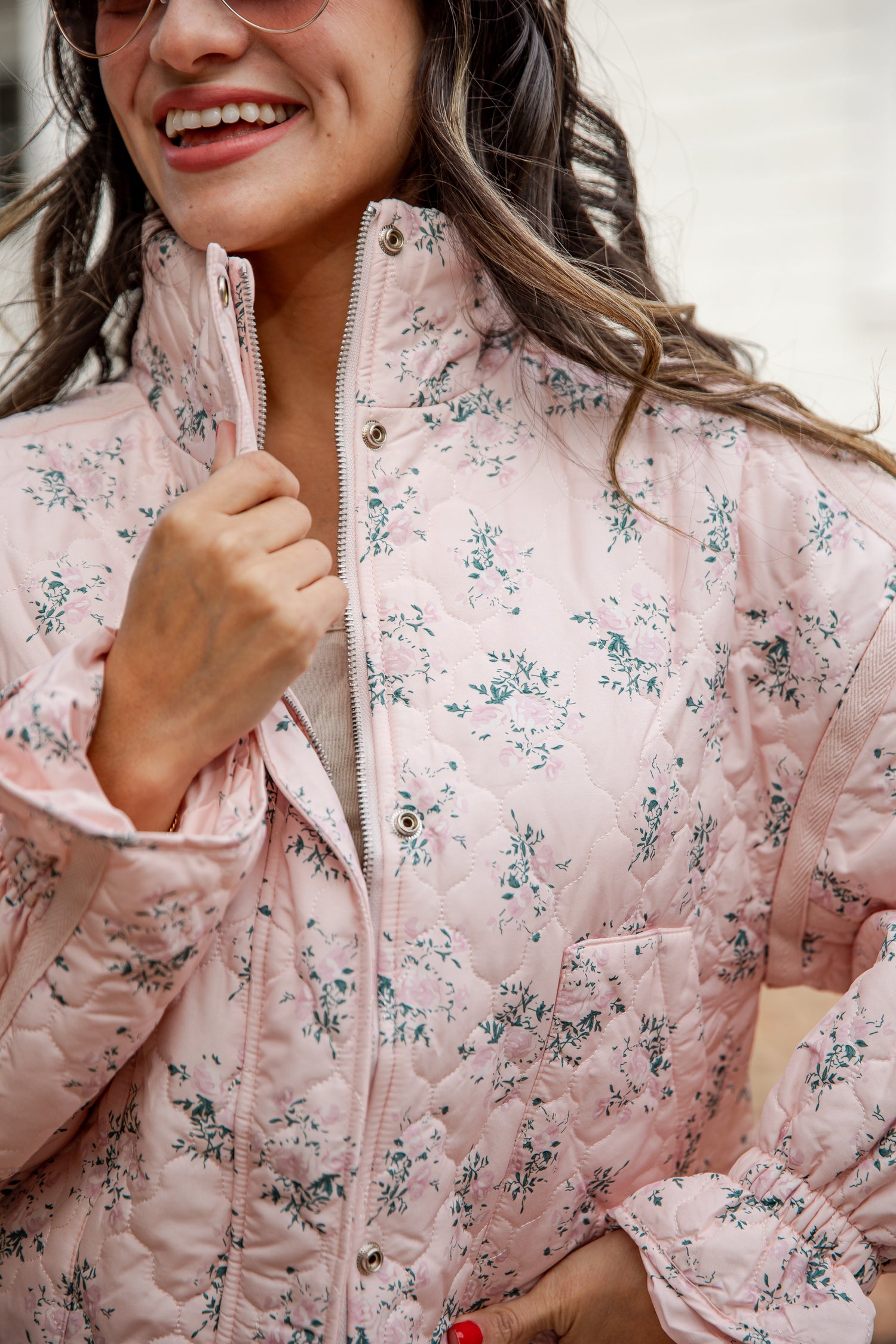 FINAL SALE - Sweet Soul Blush Floral Quilted Jacket