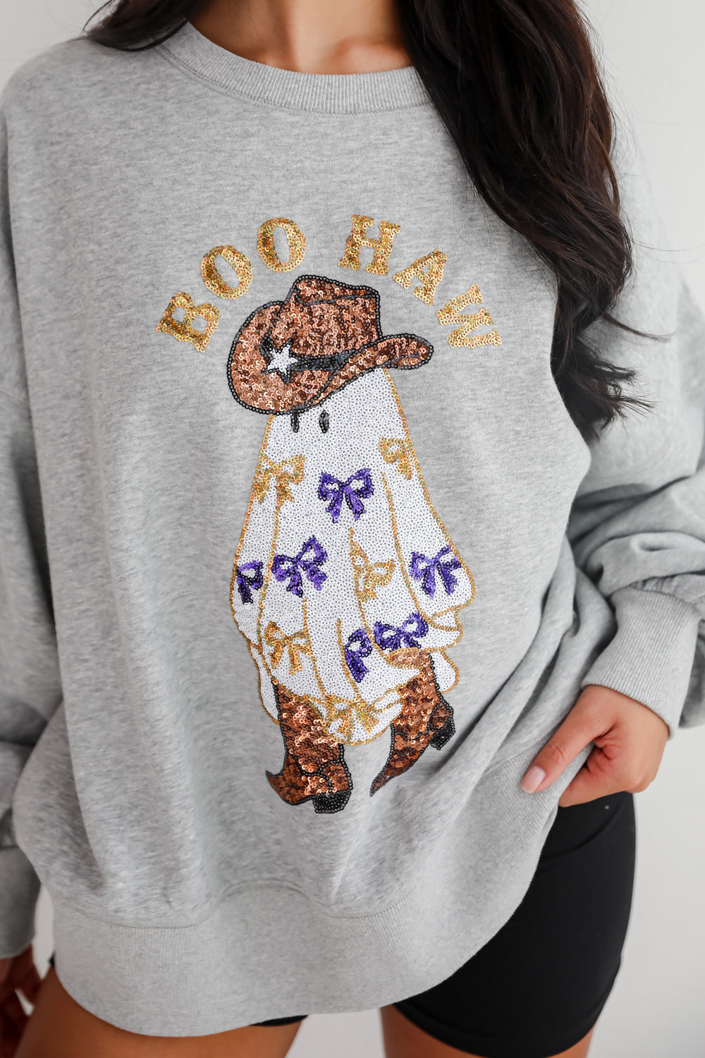 Boo Haw Sequin Sweatshirt