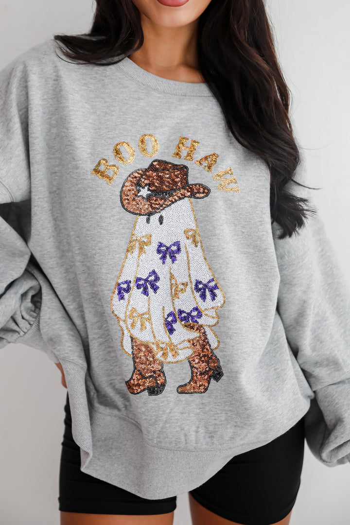 Boo Haw Sequin Sweatshirt