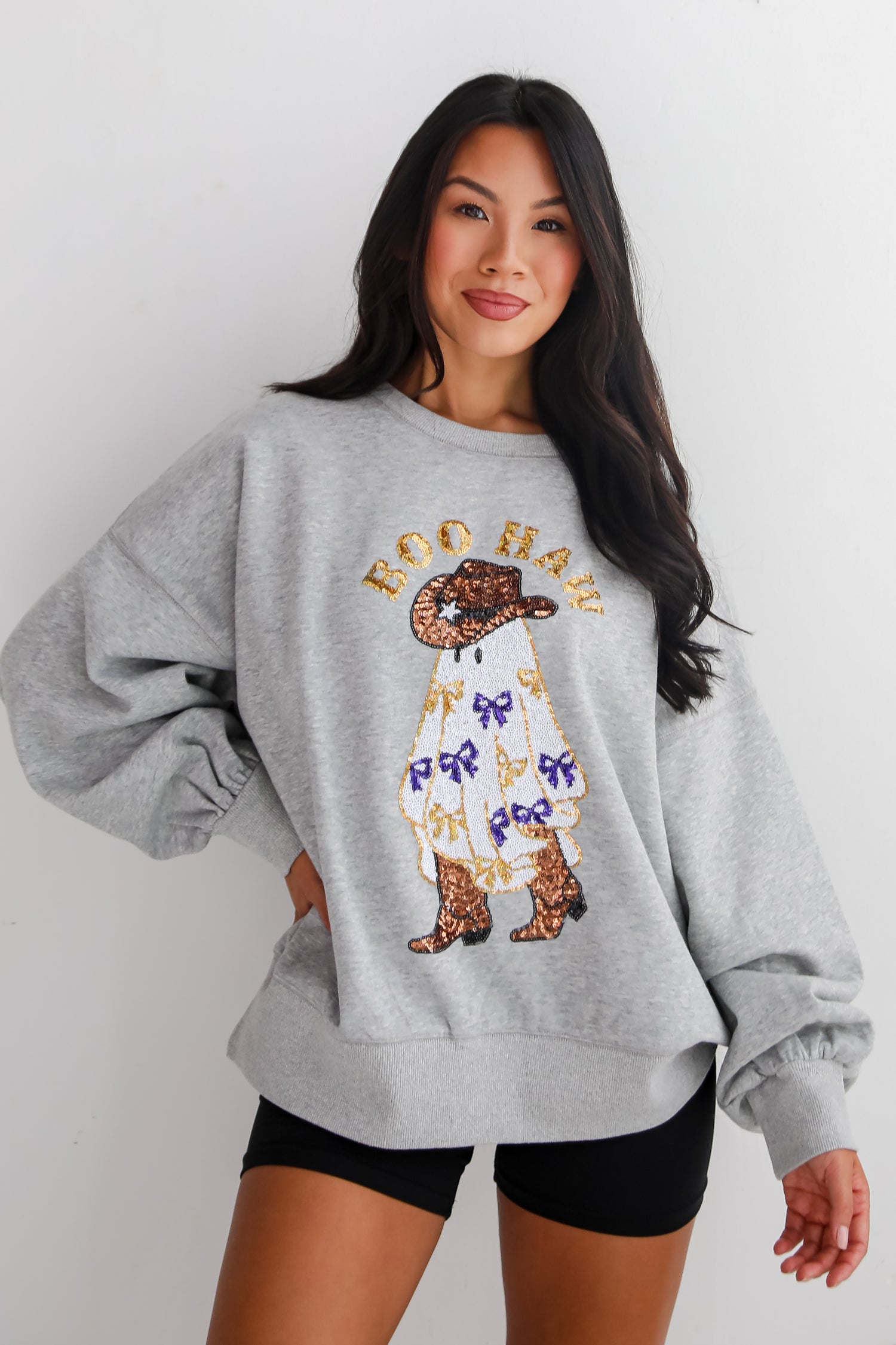 Boo Haw Sequin Sweatshirt