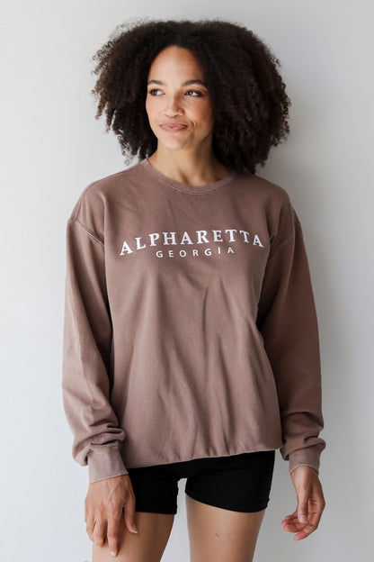 Brown Alpharetta Georgia Sweatshirt