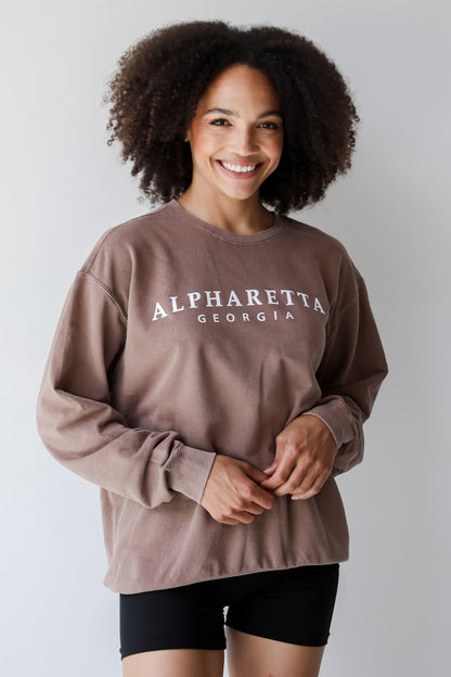 Brown Alpharetta Georgia Sweatshirt