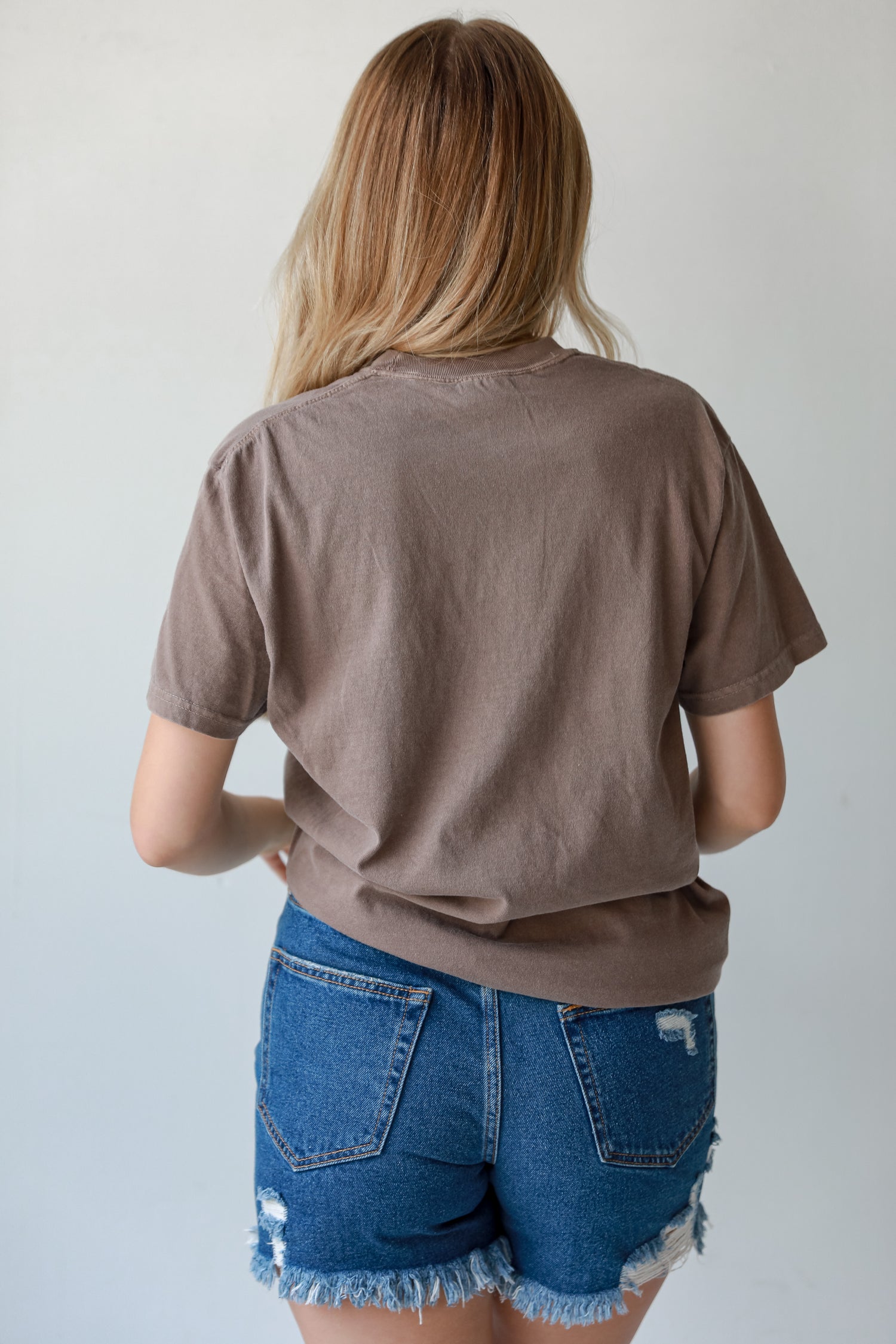 Brown Dahlonega Georgia Block Letter Tee back view