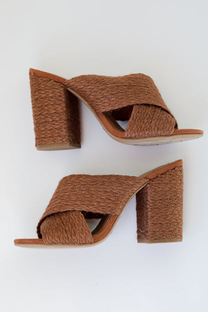 womens Camel Espadrille Heels