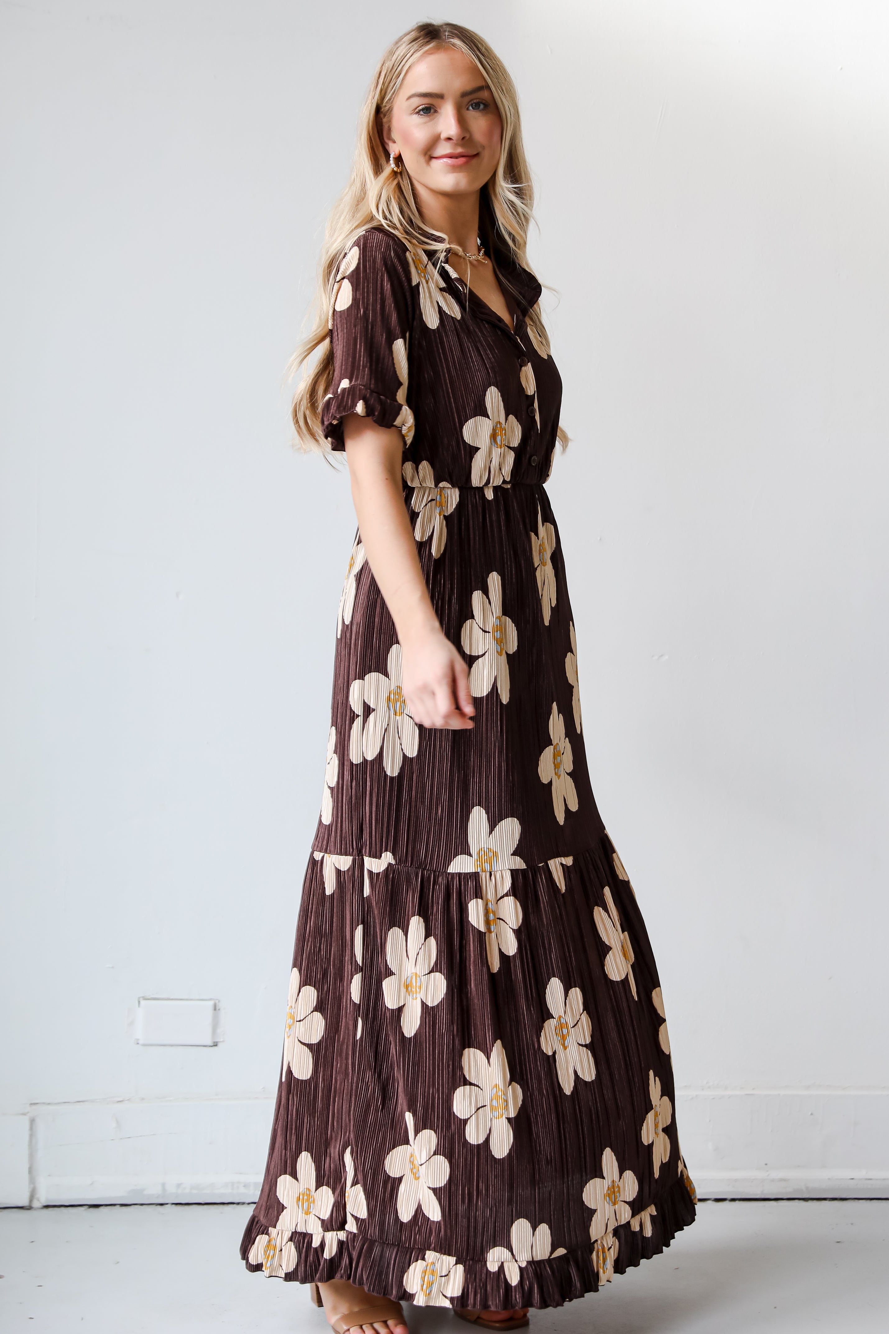 brown maxi dress