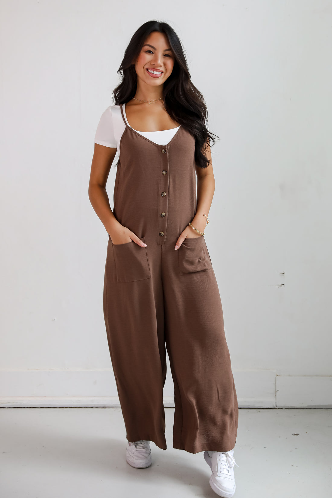 Lovely Reputation Brown Wide Leg Jumpsuit