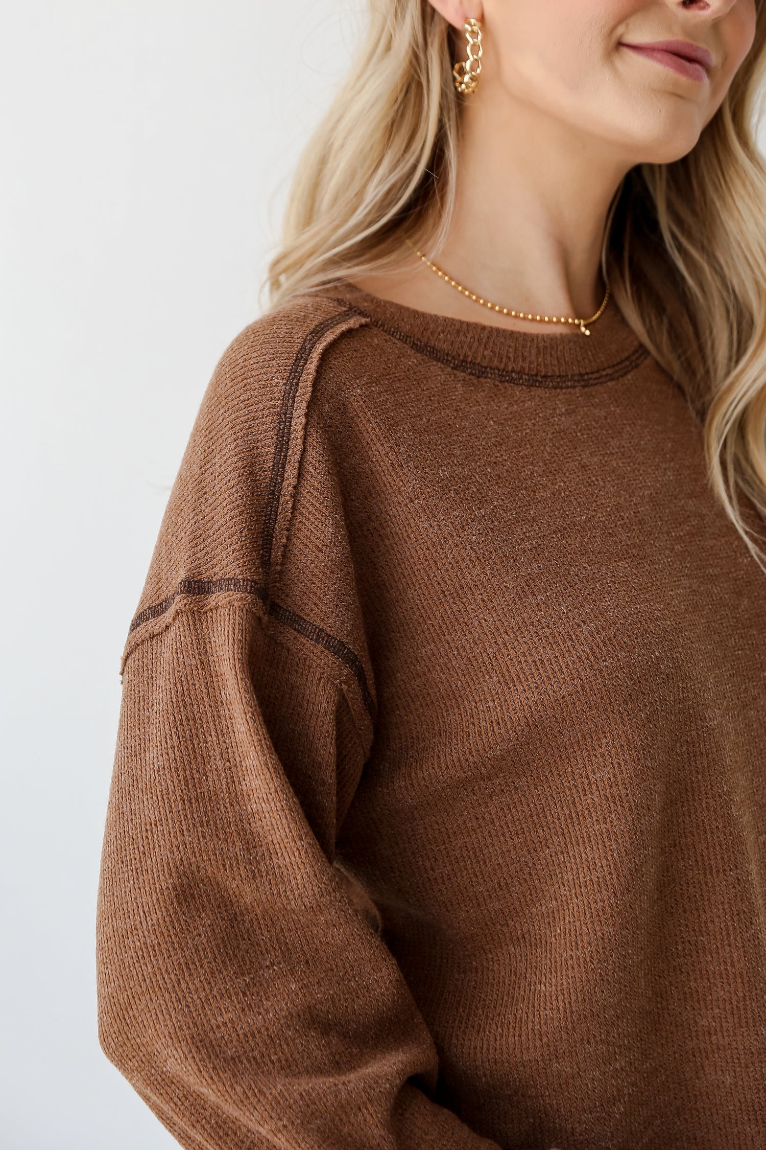 long sleeve knit tops