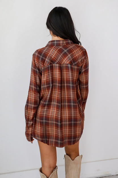 Exceptional Confidence Burgundy Plaid Flannel