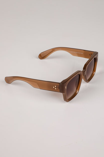 Trendsetting Take Brown Square Sunglasses