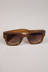 Trendsetting Take Brown Square Sunglasses