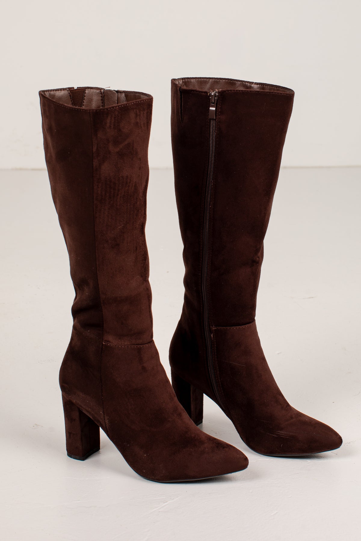 A Chic Arrival Suede Knee High Boots