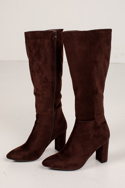 A Chic Arrival Suede Knee High Boots