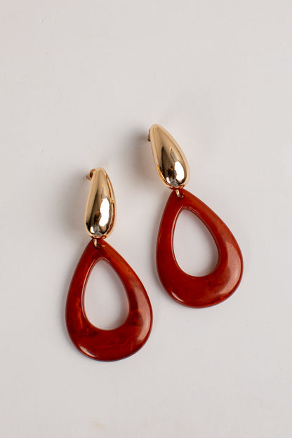 Audry Brown Teardrop Earrings