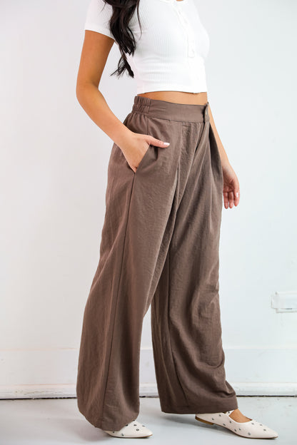 Chic Splendor Brown Trouser Pants