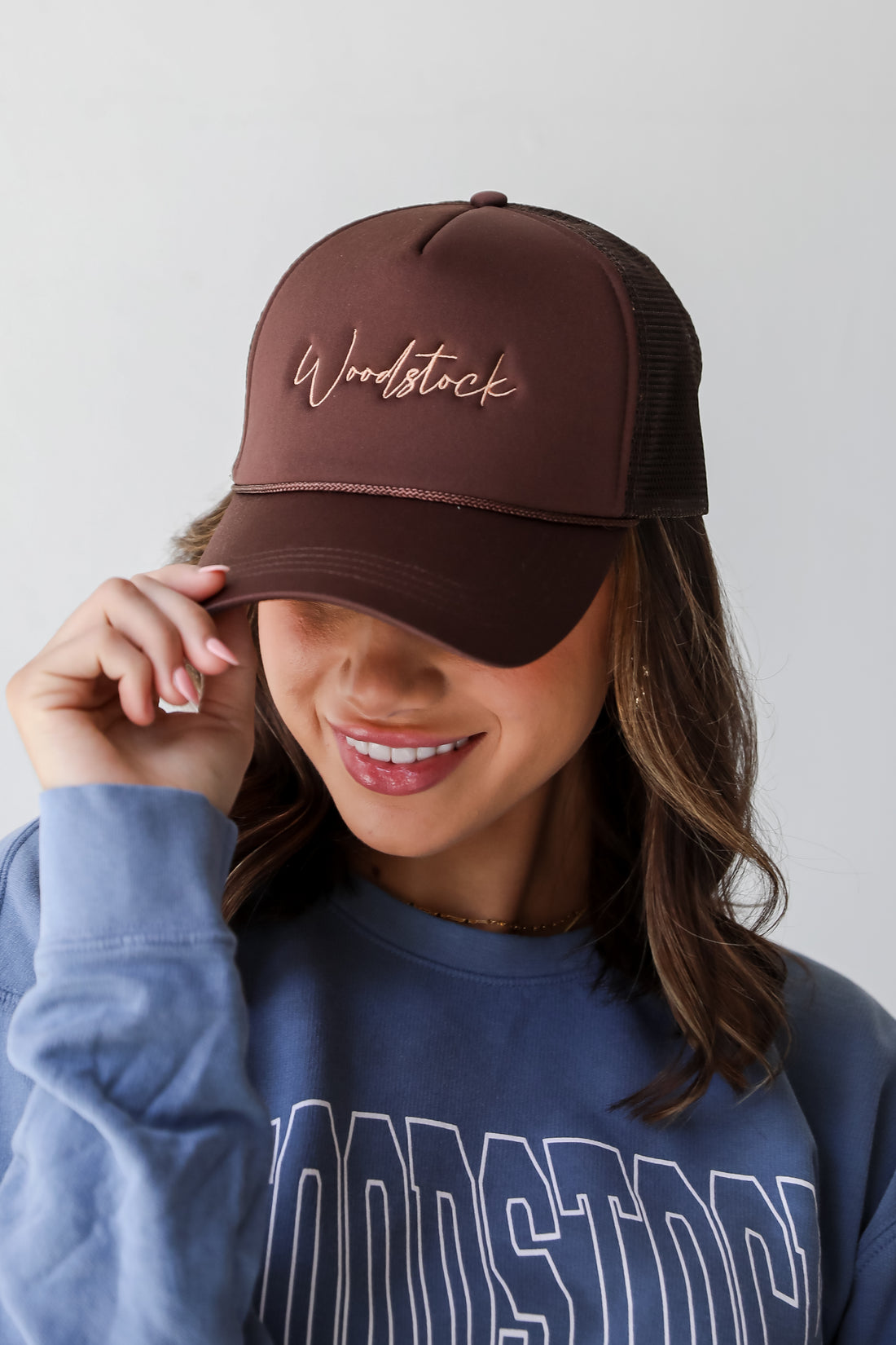 Brown Woodstock Trucker Hat