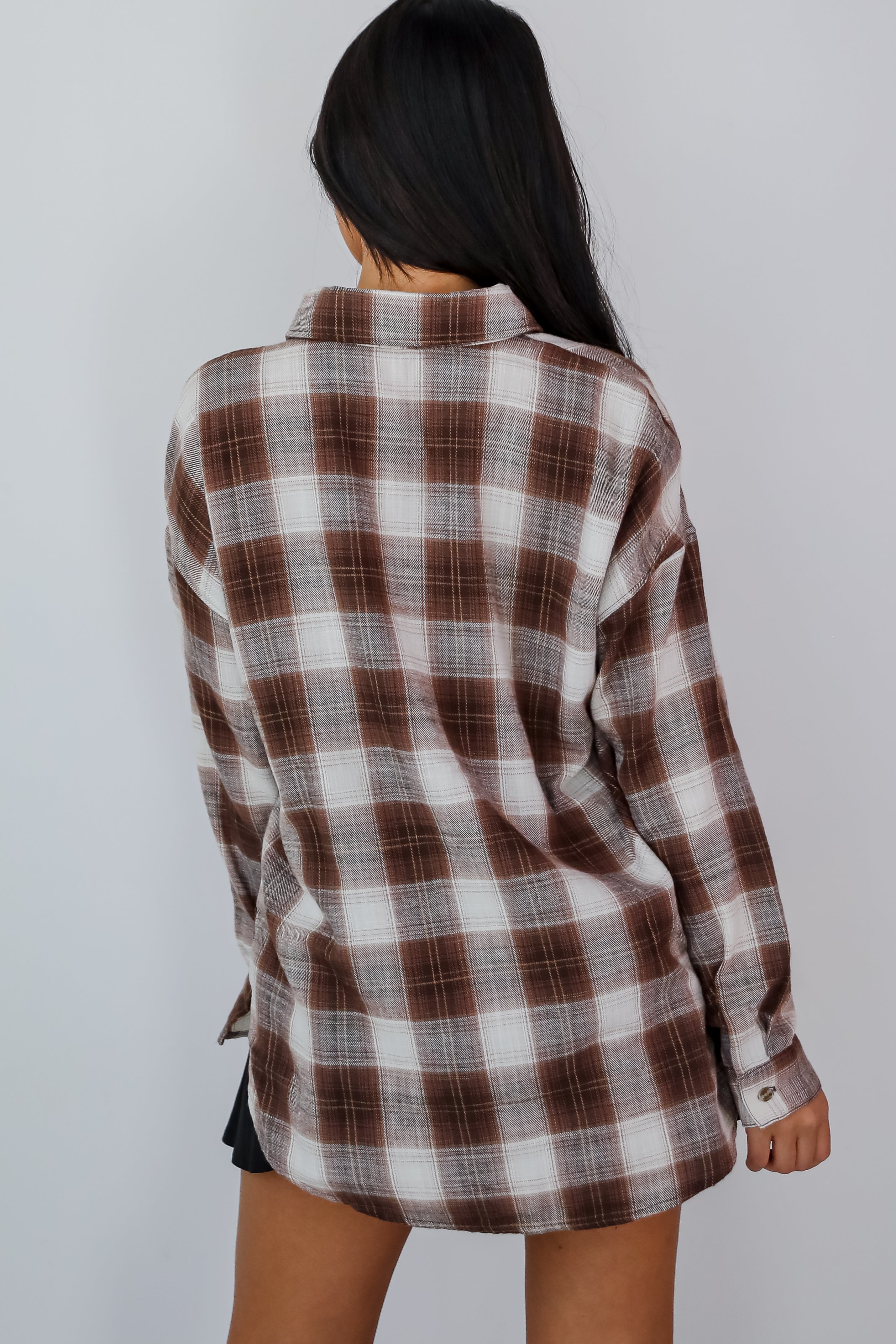 Edgy Forecast Brown Plaid Flannel