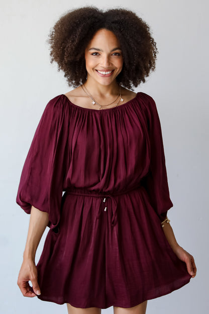 Marvelous Darling Burgundy Romper