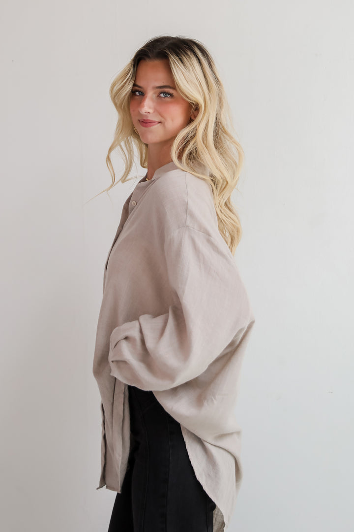 Allison Oversized Button-Up Blouse