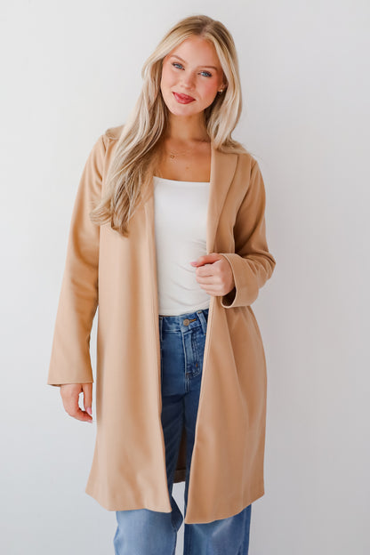 Smart Outcome Camel Trench Coat