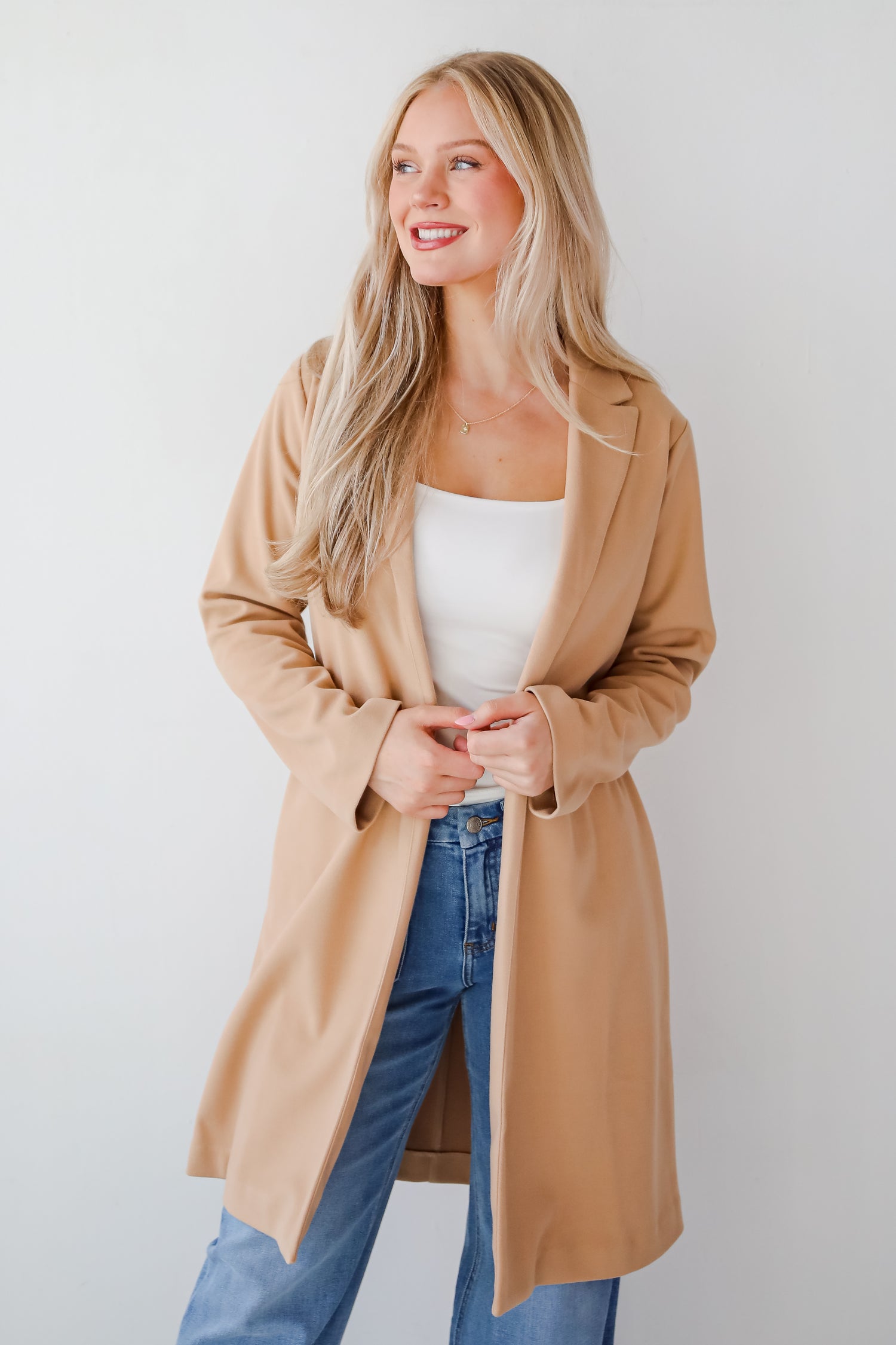 Smart Outcome Camel Trench Coat