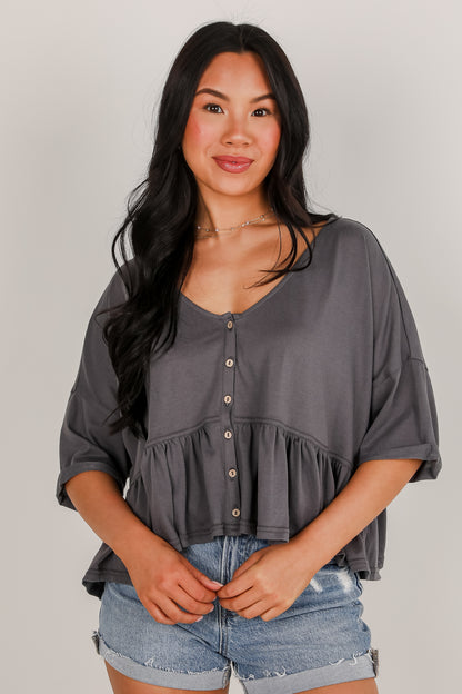 Breezy Charm Babydoll Top