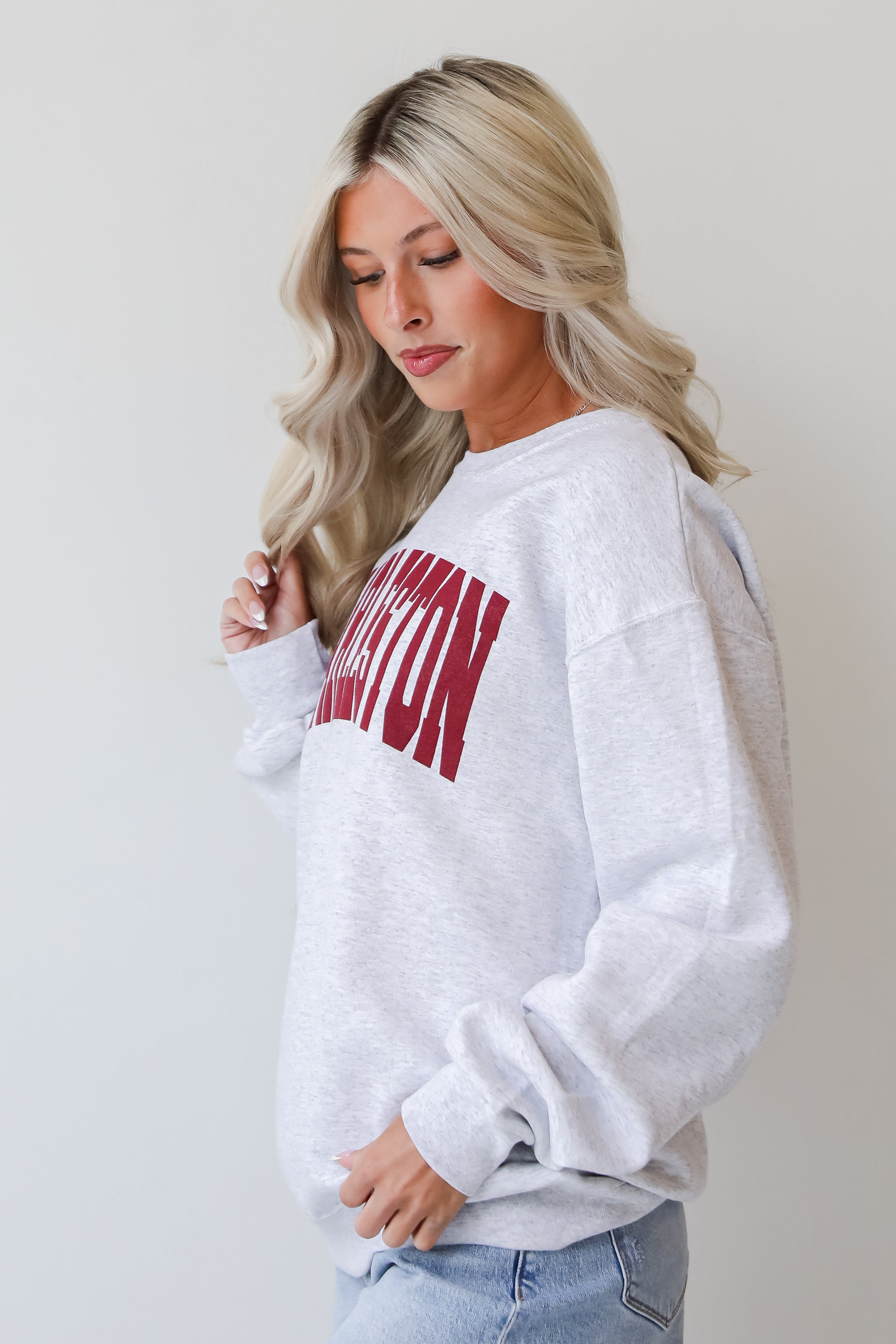 Heather Grey Charleston Block Letter Sweatshirt