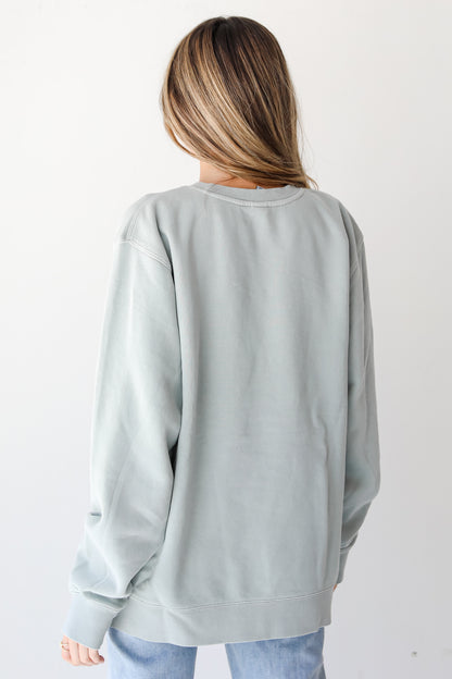 Sage Charleston Pullover back view