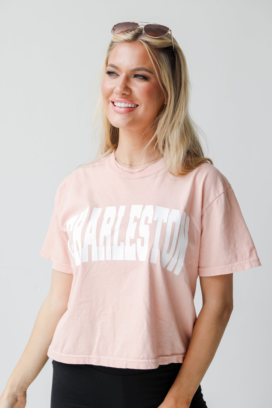 Peach Charleston Cropped Tee