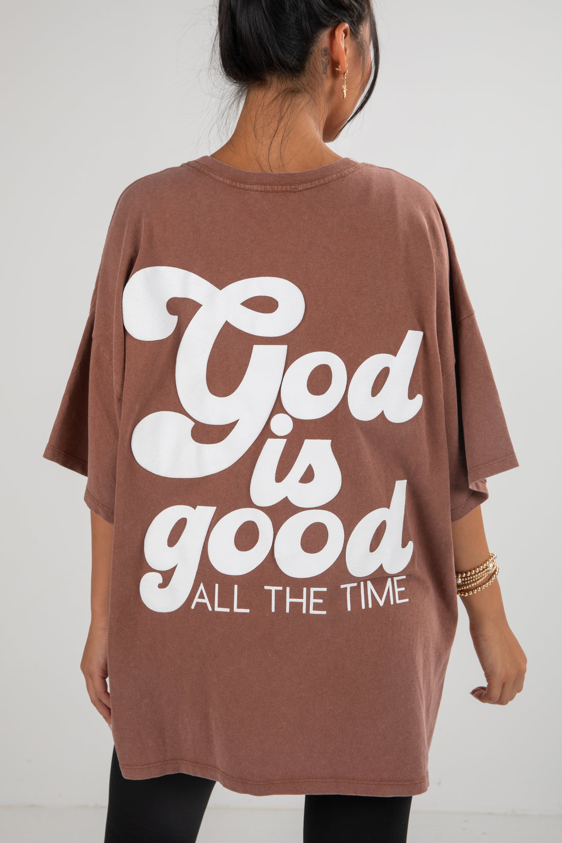 Brown t-shirt with &